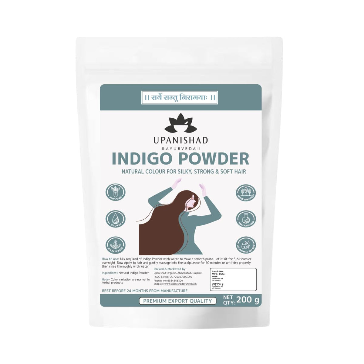 Indigo Hair Color Powder (200 gram)